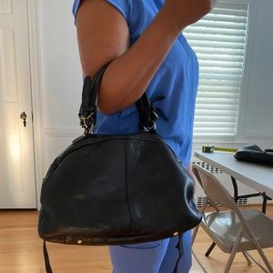 Black Valentina genuine leather purse